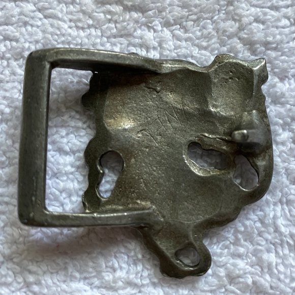 RICHARD SYNEK Art Nouveau Belt Buckle Signed Vintage Woman Hair Bust ‘60’s-70’s